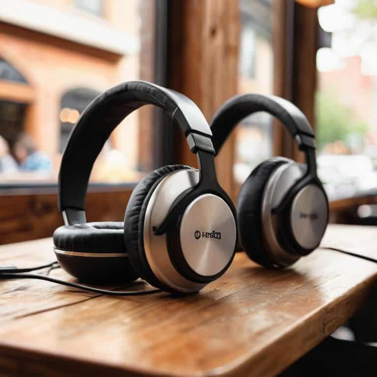 Noise-Cancelling Headphones in use