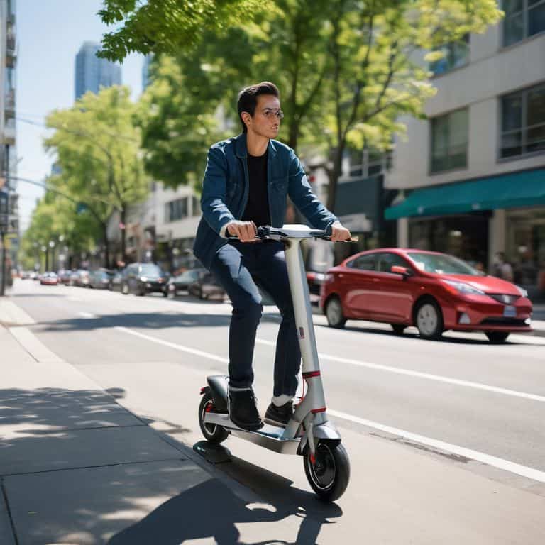 Electric scooters and bikes in action