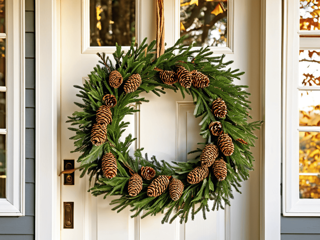 DIY wreath for front door tutorial