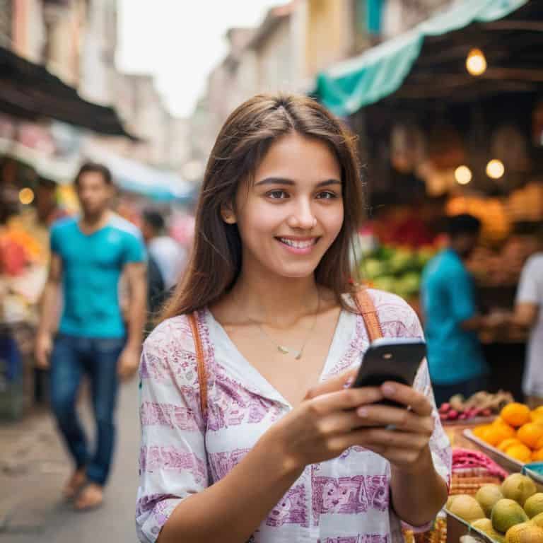 Language translation apps on smartphone