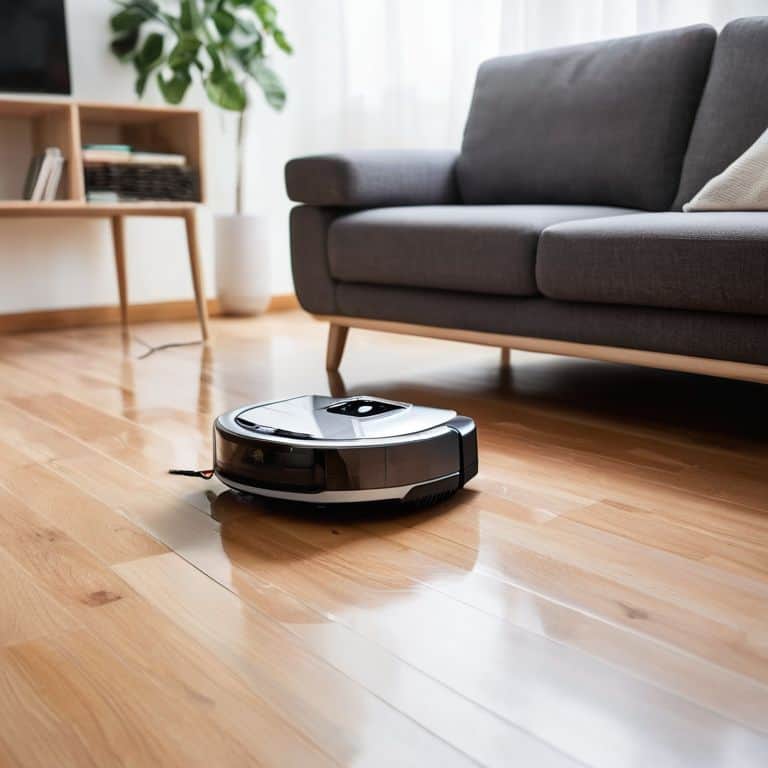 robotic vacuum features in action