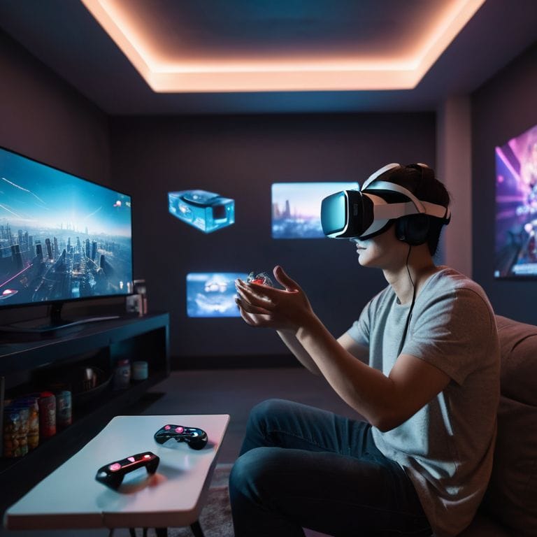 Virtual reality gaming headset technology