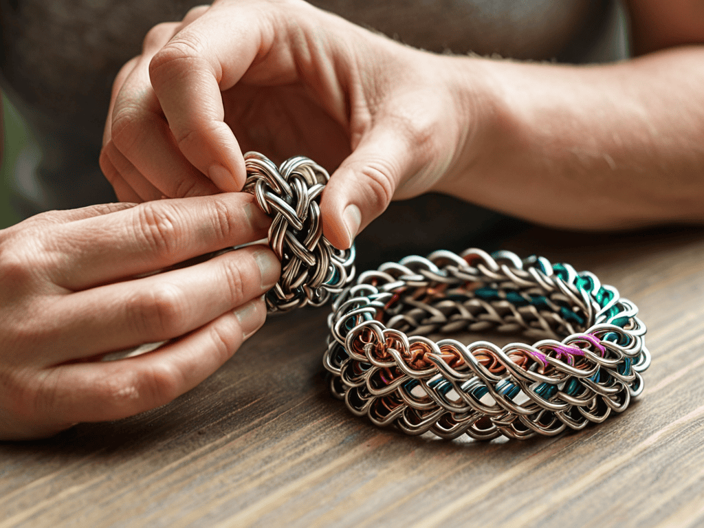 Chainmaille Jewelry made from jump rings