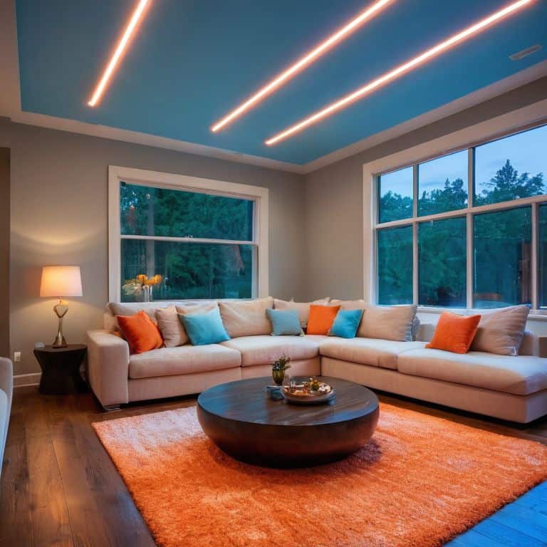 Color-changing lights installation