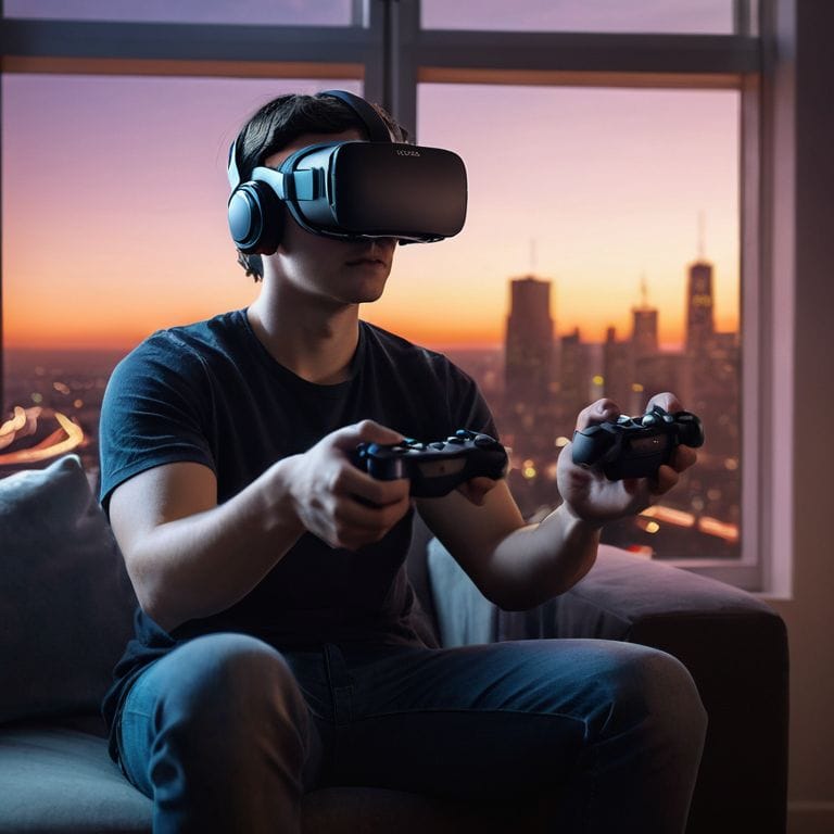 Virtual reality gaming headset experience