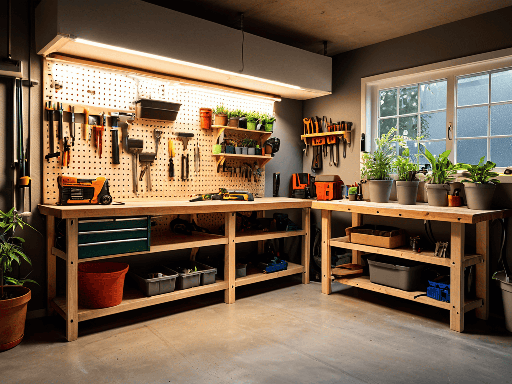 Enchanting Garage Workshop Lighting