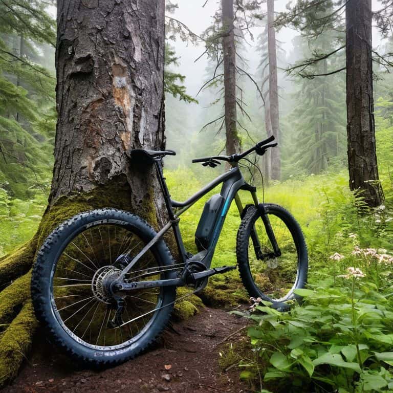 Electric mountain bikes in action