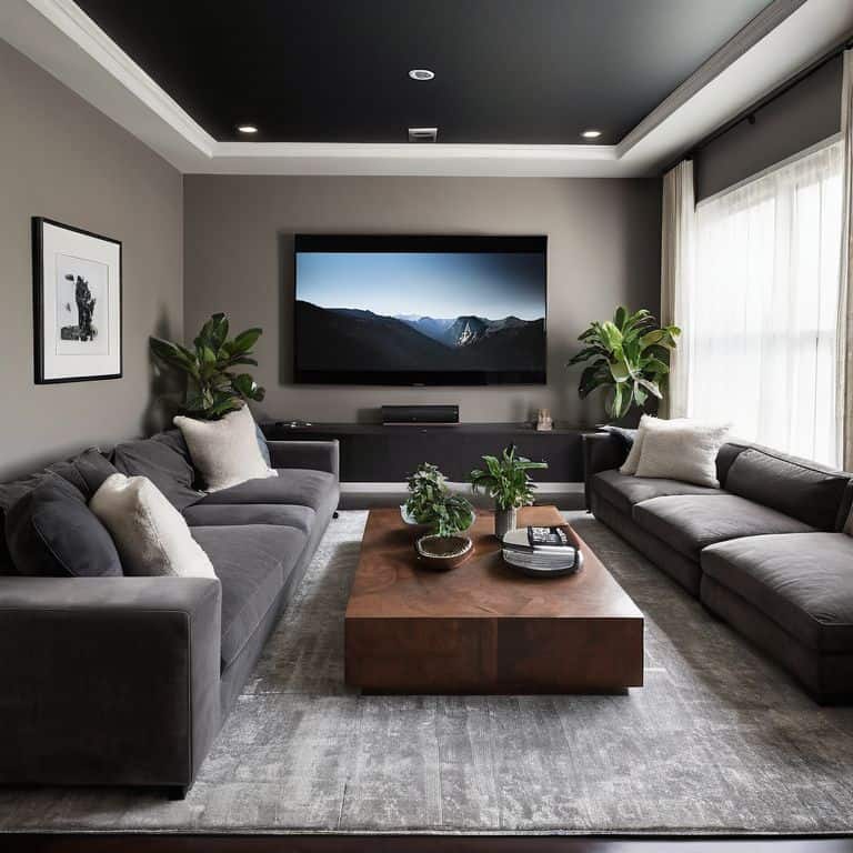 Home theater room setup example