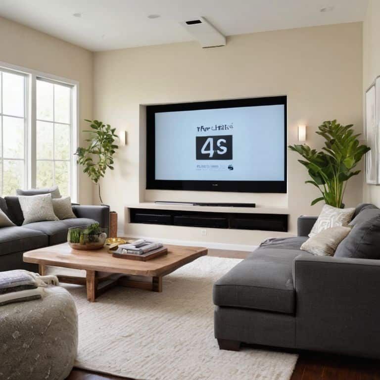 Projector vs TV comparison shot
