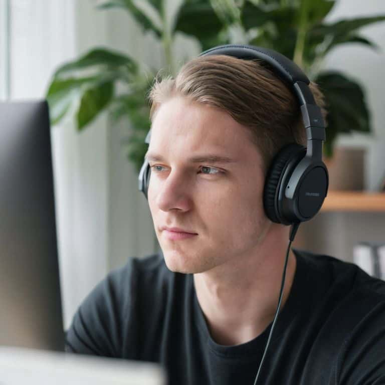 Noise-cancelling headphones for focus