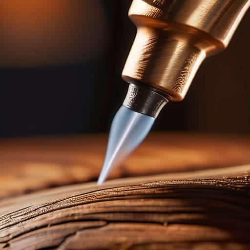 Advanced pyrography shading techniques on wood.